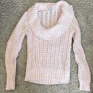 Caslon open knit pink sweater